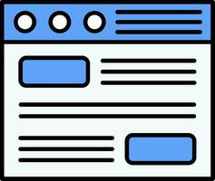 Process Line Filled Icon vector