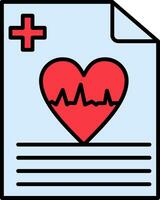 Health Line Filled Icon vector