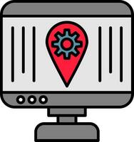 Localization Line Filled Icon vector
