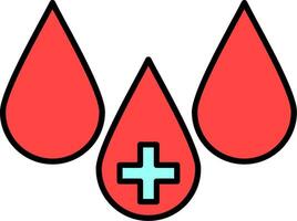 Blood Line Filled Icon vector
