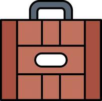 Suitcase Line Filled Icon vector