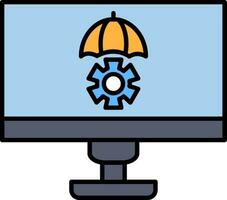 Risk Management Line Filled Icon vector