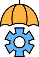 Risk Management Line Filled Icon vector