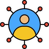 Avatar Line Filled Icon vector