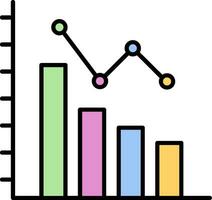 Loss Line Filled Icon vector