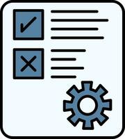 Document Line Filled Icon vector