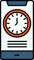 Time Line Filled Icon vector