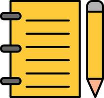 Notebook Line Filled Icon vector