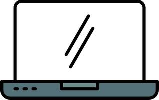 Laptop Line Filled Icon vector