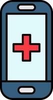 Health Line Filled Icon vector
