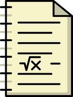 Math Line Filled Icon vector