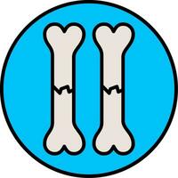 Bone Line Filled Icon vector