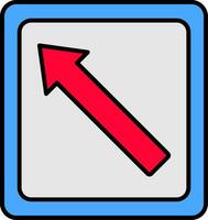 Arrow Left Line Filled Icon vector