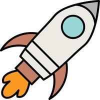 Rocket Line Filled Icon vector