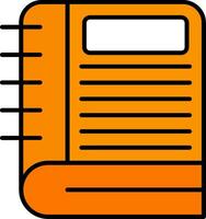 Notebook Line Filled Icon vector