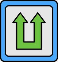 Two Arrows Line Filled Icon vector