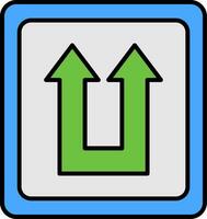 Two Arrows Line Filled Icon vector