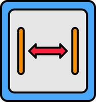 Size Line Filled Icon vector