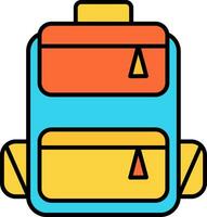 Backpack Line Filled Icon vector