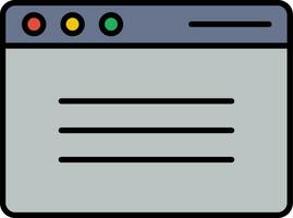 Browser Line Filled Icon vector