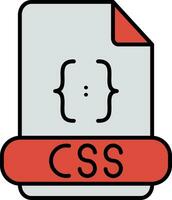 Css Line Filled Icon vector