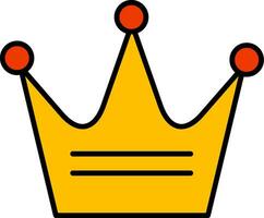 Crown Line Filled Icon vector