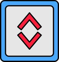 Up Down Line Filled Icon vector