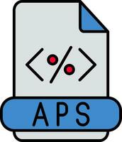 Asp Line Filled Icon vector