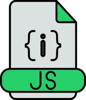 js formato línea lleno icono vector