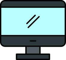 Monitor Line Filled Icon vector