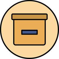 Box Line Filled Icon vector