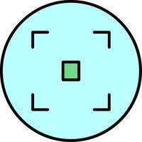 Focus Line Filled Icon vector