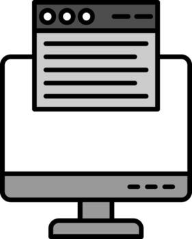 Browser Line Filled Icon vector