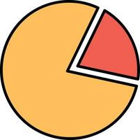 Pie Chart Line Filled Icon vector