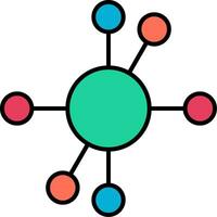 Diagram Line Filled Icon vector