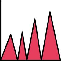 Graph Line Filled Icon vector