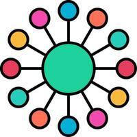 Diagram Line Filled Icon vector
