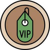 VIP línea lleno icono vector