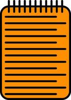 List Line Filled Icon vector
