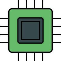 Circuit Board Line Filled Icon vector