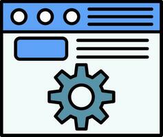 Information Management Line Filled Icon vector