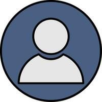 User Line Filled Icon vector