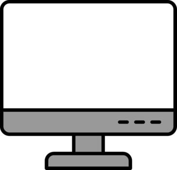 Computer Line Filled Icon vector