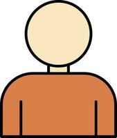 User Line Filled Icon vector
