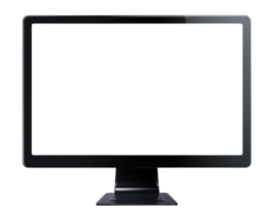 ai gerado moderno computador monitor isolado em transparente png