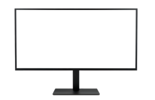 ai generato elegante ultrawide tenere sotto controllo isolato su bianca png