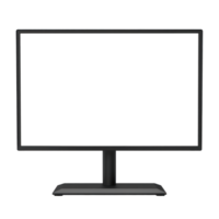 ai gerado moderno computador monitor frente Visão png