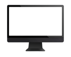 ai gerado moderno computador monitor isolado em transparente png