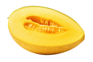 ai generato succoso melone fetta su trasparente sfondo png