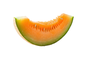 AI generated Fresh Melon Slice on Transparent Background png